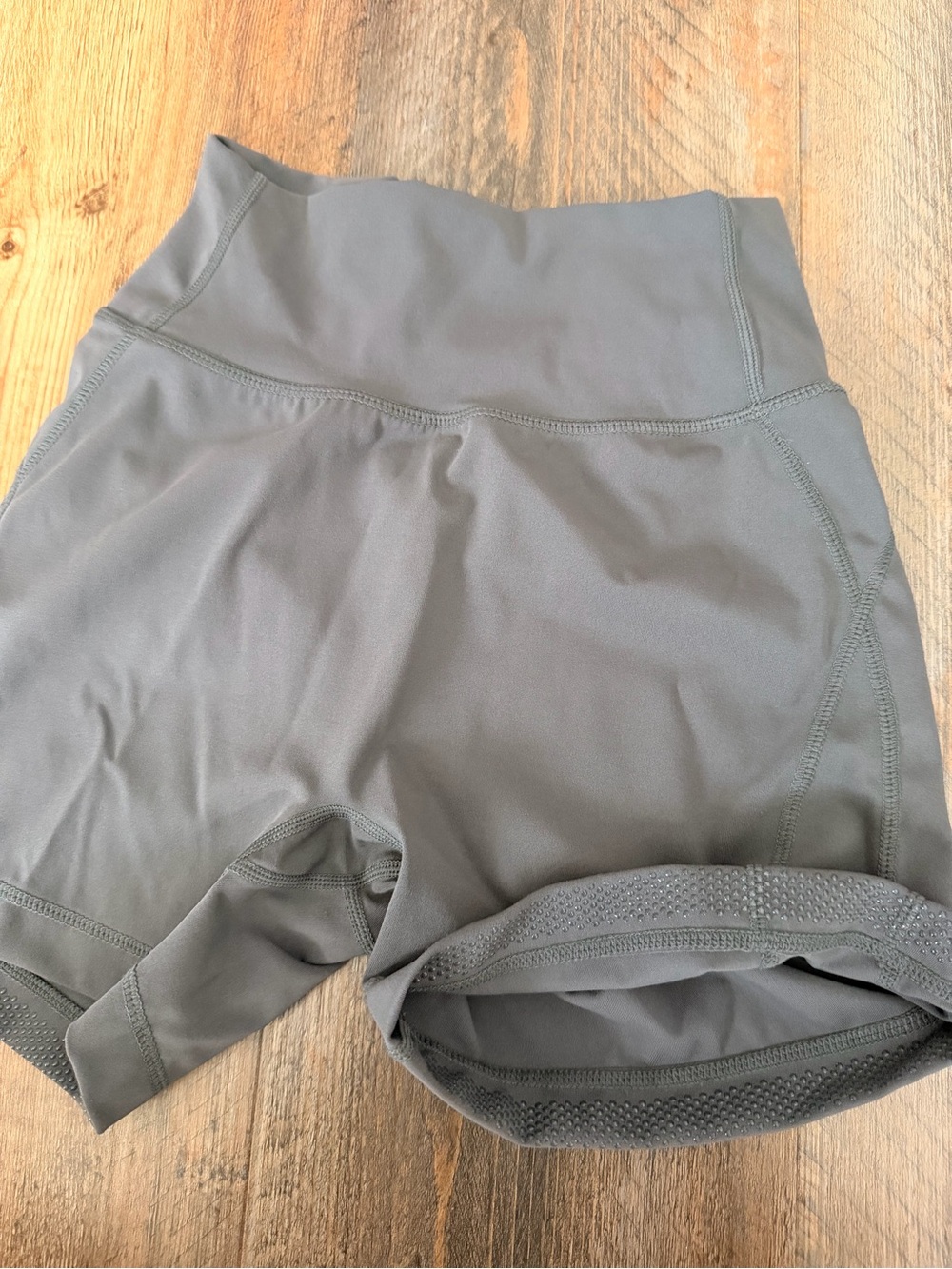 BuffBunny High-Waist Gray Bike Shorts
